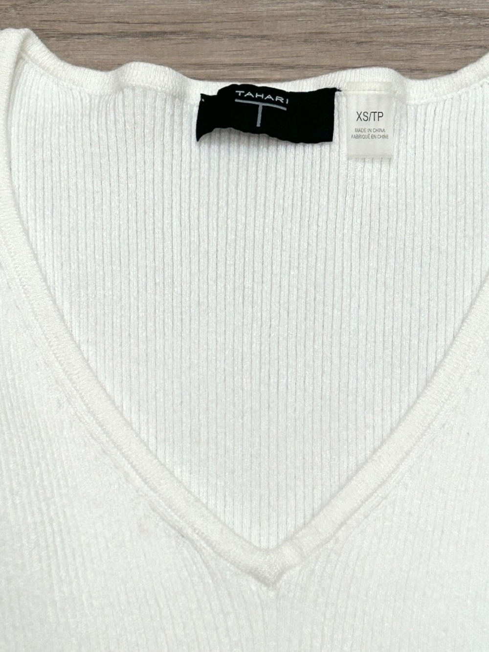 V-Neck Ruffle-Sleeve Ribbed Knit Top - Picture 3 of 6